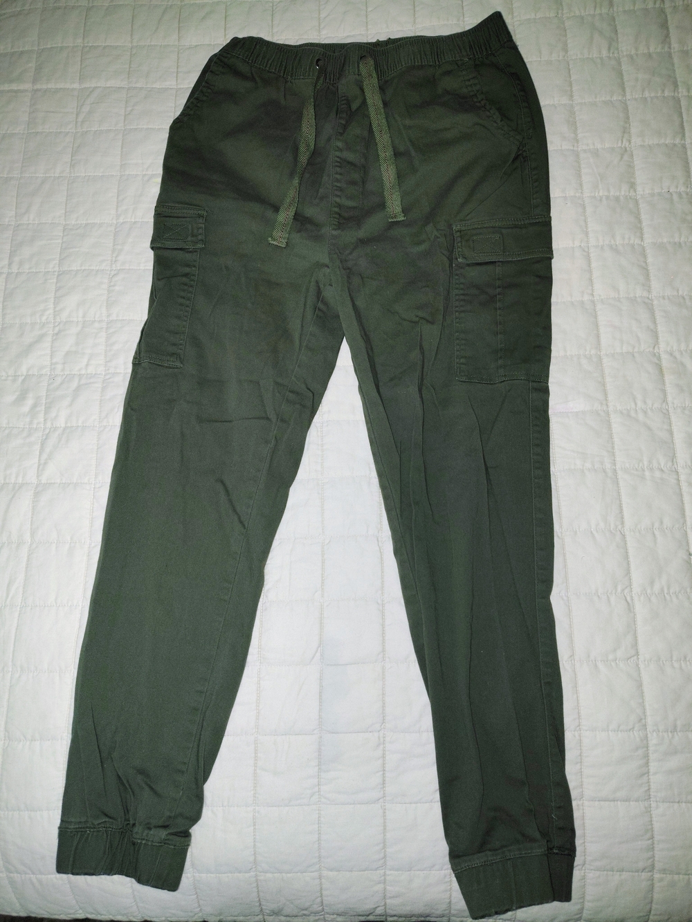 Galaxy by Harvic Mens Cargo Jogger Pants Olive Green Size M Medium